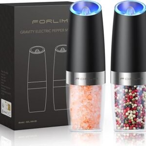 FORLIM Gravity Electric Salt and Pepper Grinder Set