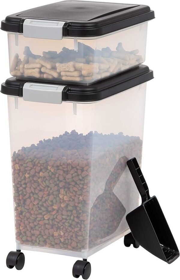 Dog Food Storage Container, 30 lbs & 11 lbs Combo