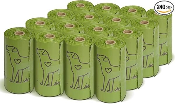 240 Count 13” x 9”Dog Waste Bags Rolls