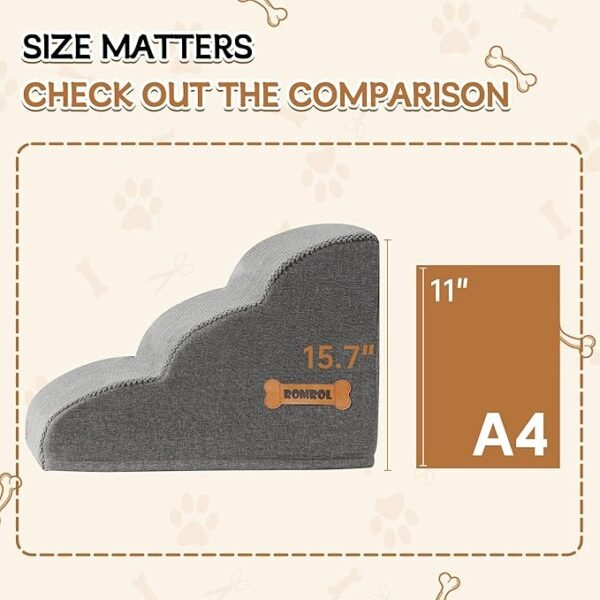 Romrol Dog Stairs Ramp for Beds Couches - Image 2